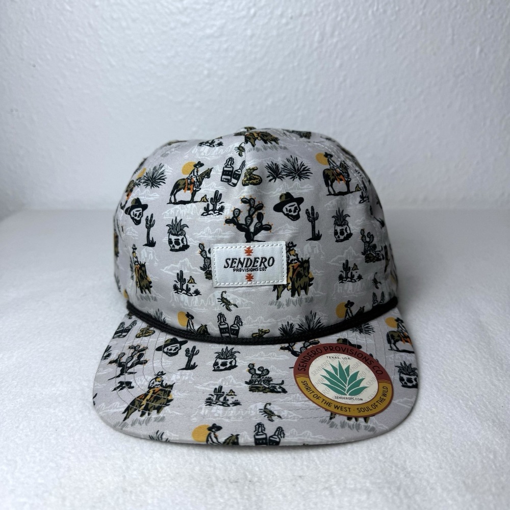 Sendero Provisions Co Muertos Hat SnapBack Horse Cowboy Skull Cactus Cap